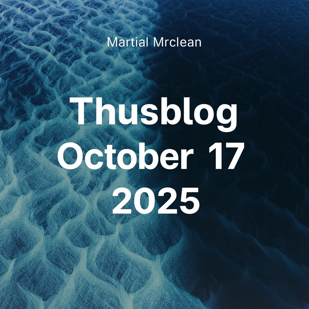 Thusblog selection - October 17/2025